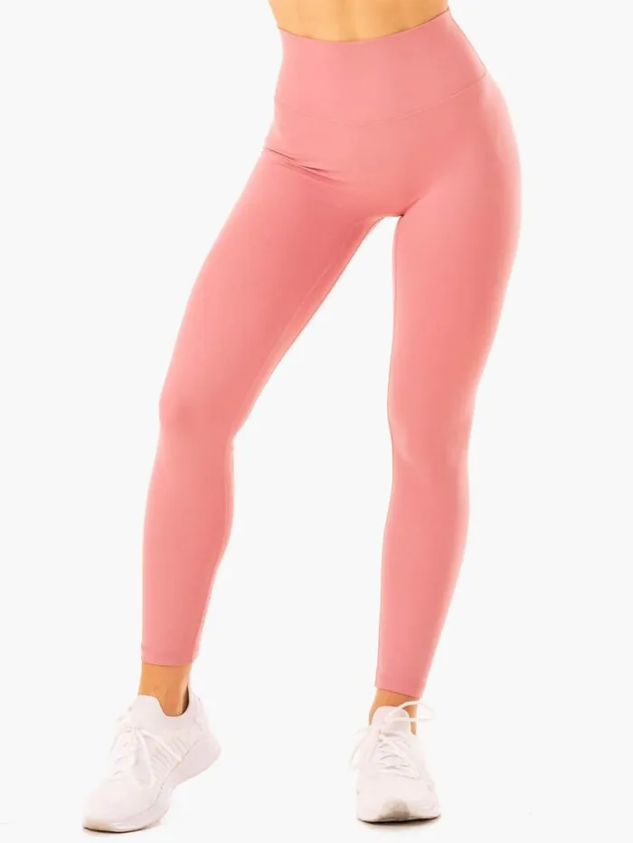 Leggings Womens Ryderwear NKD Refine High Waisted Leggings Dusty Pink
