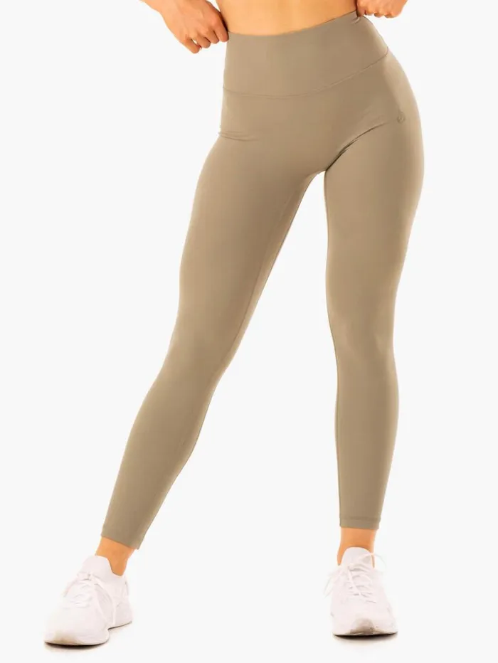 Leggings Womens Ryderwear NKD Refine High Waisted Leggings Khaki