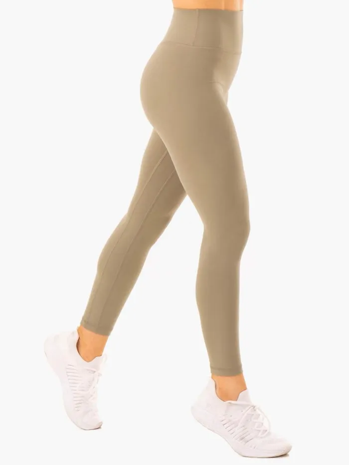 Leggings Womens Ryderwear NKD Refine High Waisted Leggings Khaki