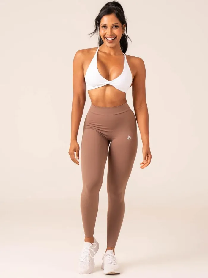 Leggings Womens Ryderwear NKD V Scrunch Leggings Mocha