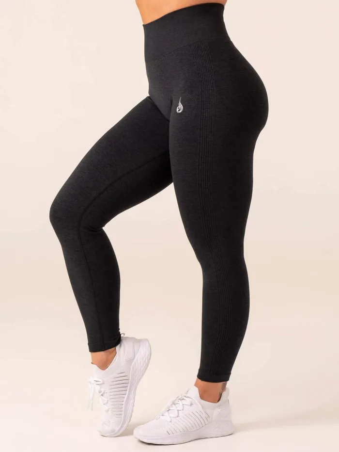 Leggings Womens Ryderwear Ombre Seamless Leggings Black Marl