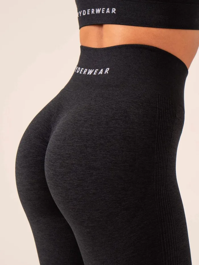 Leggings Womens Ryderwear Ombre Seamless Leggings Black Marl