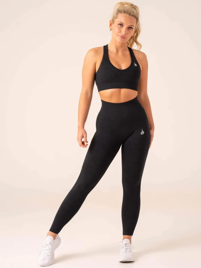 Leggings Womens Ryderwear Ombre Seamless Leggings Black Marl