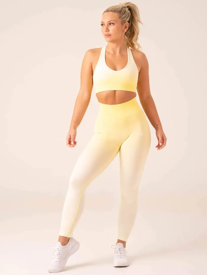 Leggings Womens Ryderwear Ombre Seamless Leggings Lemon Ombre