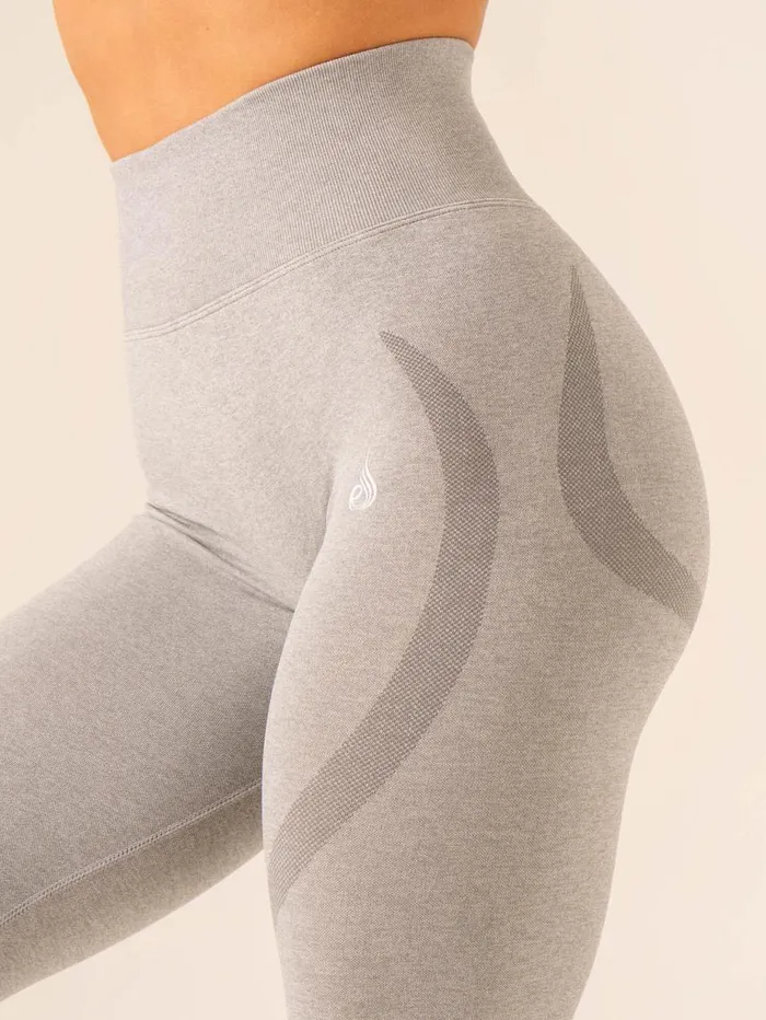 Leggings Womens Ryderwear Sculpt Seamless Leggings Light Grey Marl