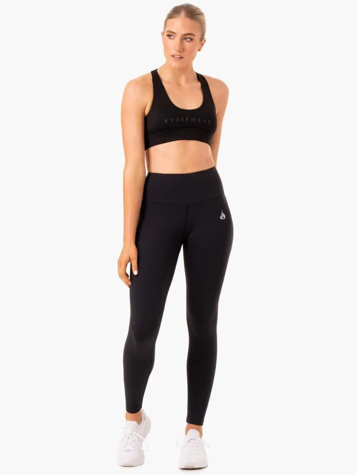 Leggings Womens Ryderwear Staples Scrunch Bum Leggings Black