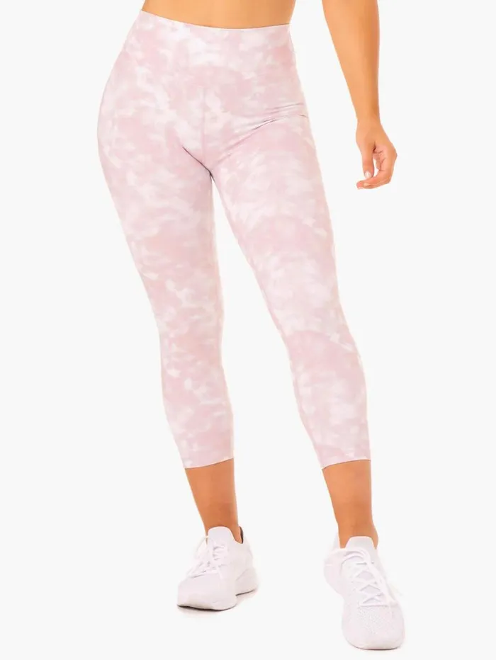 Leggings Womens Ryderwear Tie Dye 78 Leggings Mauve Pink Tie Dye