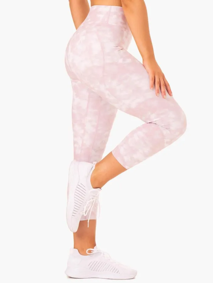 Leggings Womens Ryderwear Tie Dye 78 Leggings Mauve Pink Tie Dye