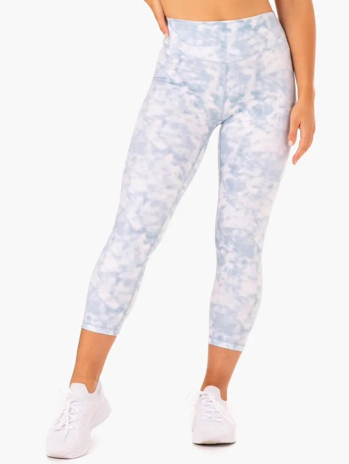 Leggings Womens Ryderwear Tie Dye 78 Leggings Steel Blue Tie Dye