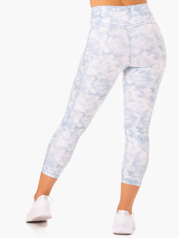 Leggings Womens Ryderwear Tie Dye 78 Leggings Steel Blue Tie Dye
