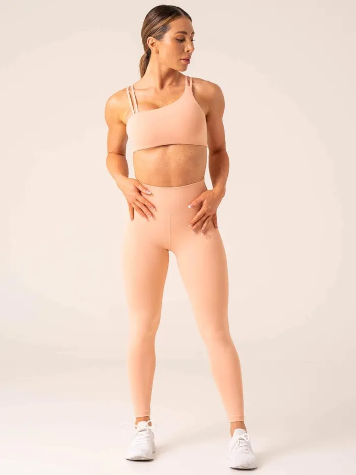 Leggings Womens Ryderwear Unstoppable High Waisted Scrunch Leggings Peach