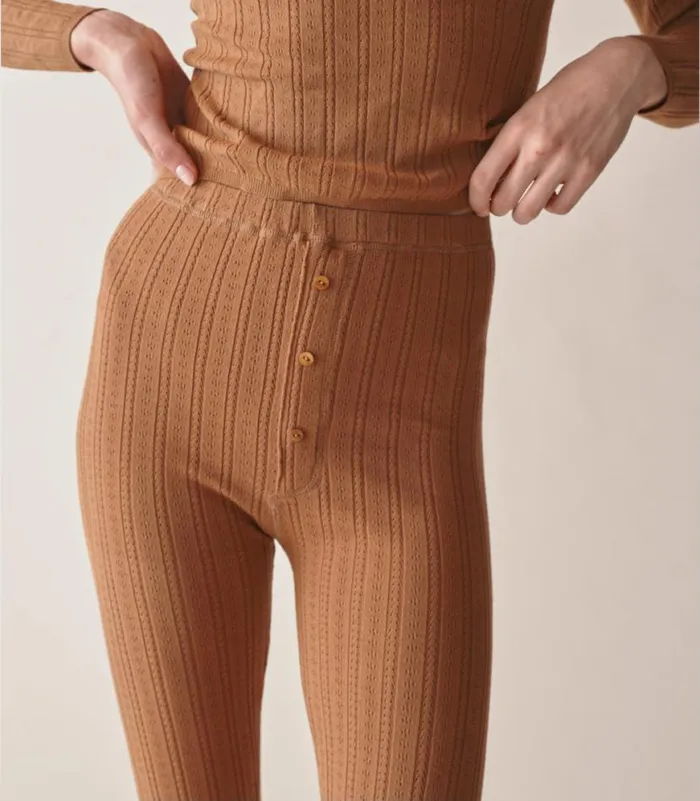 LETO KNIT PANT Toasted Pecan Shop DEN Knitwear