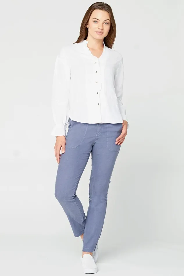 Lettuce Edge Blouse White Clothing XCVI ShirtsBlouses