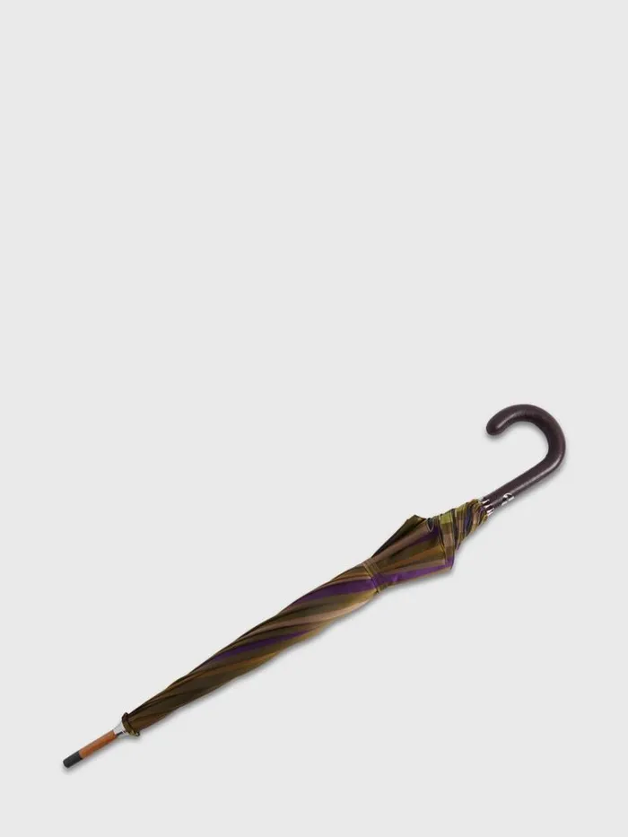 Lifestyle Mens Paul Stuart Regimental Stripe Umbrella Olive