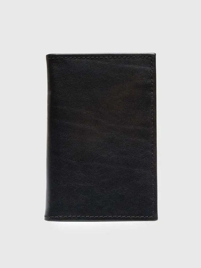 Lifestyle Mens Paul Stuart Vachetta Leather Card Case Black