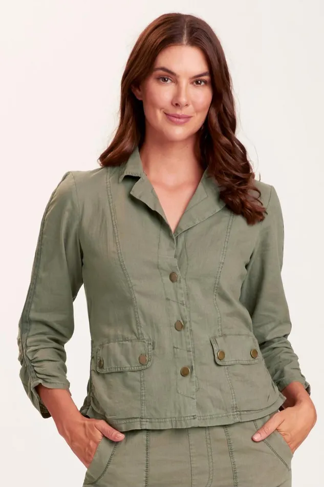 Linen Folksy Jacket Hillside Pigment Clothing XCVI Jackets