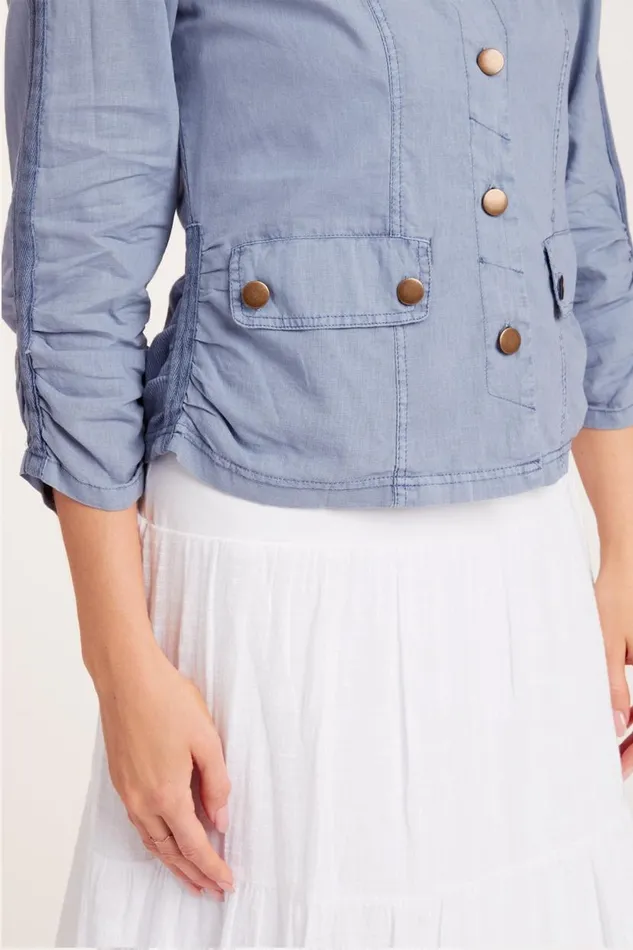 Linen Folksy Jacket Riverdale Pigment Clothing XCVI Jackets