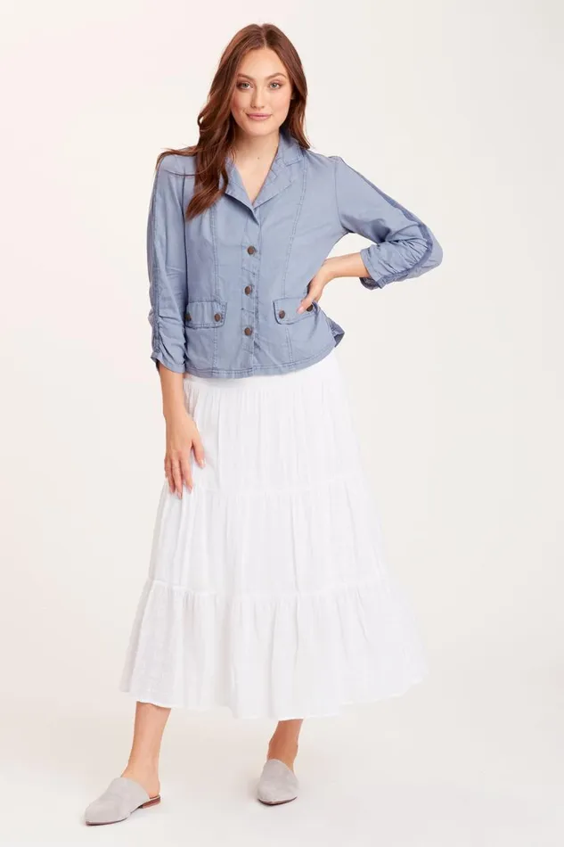 Linen Folksy Jacket Riverdale Pigment Clothing XCVI Jackets