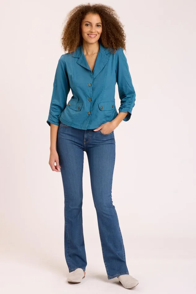 Linen Folksy Jacket Safe Harbor Clothing XCVI Jackets