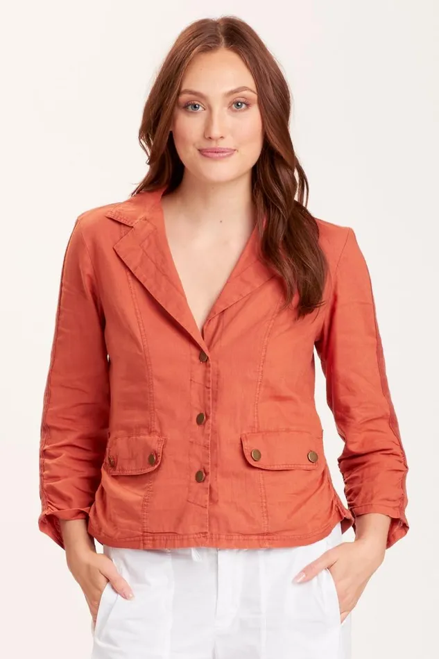 Linen Folksy Jacket Sunbaked Clothing XCVI Jackets