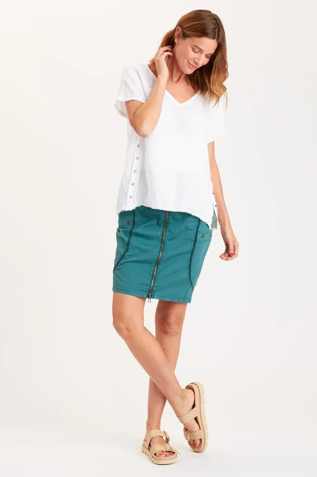 Livie Skirt Vintage Teal Pigment Clothing XCVI Skirts