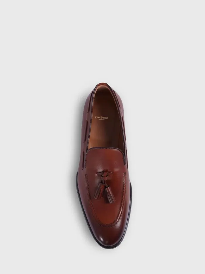 Loafers Mens Paul Stuart Bond Leather Tassel Loafer Black