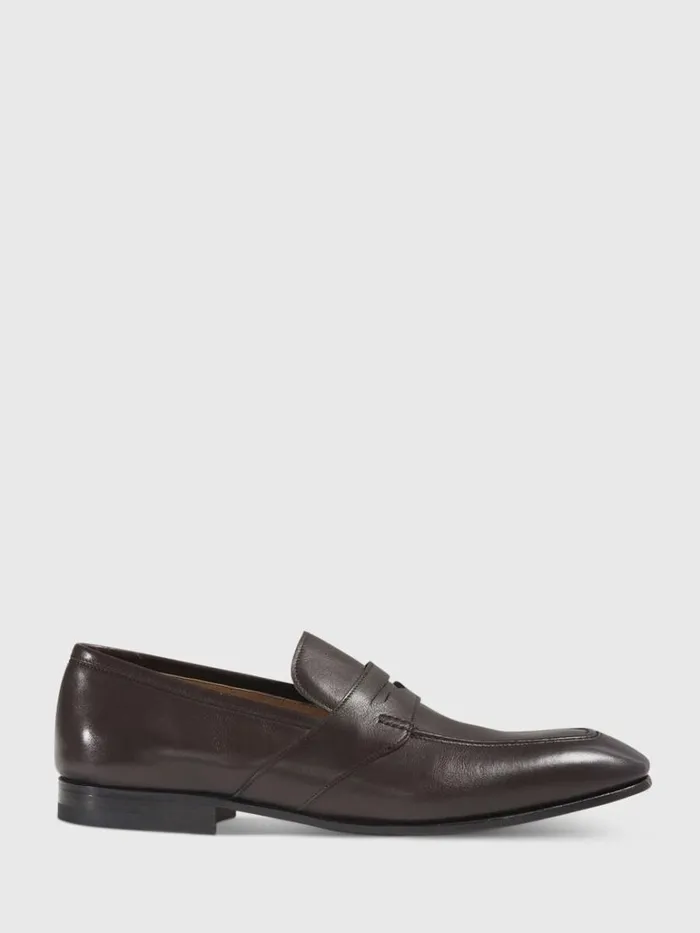 Loafers Mens Paul Stuart Chicago Leather Penny Loafer Dark Brown