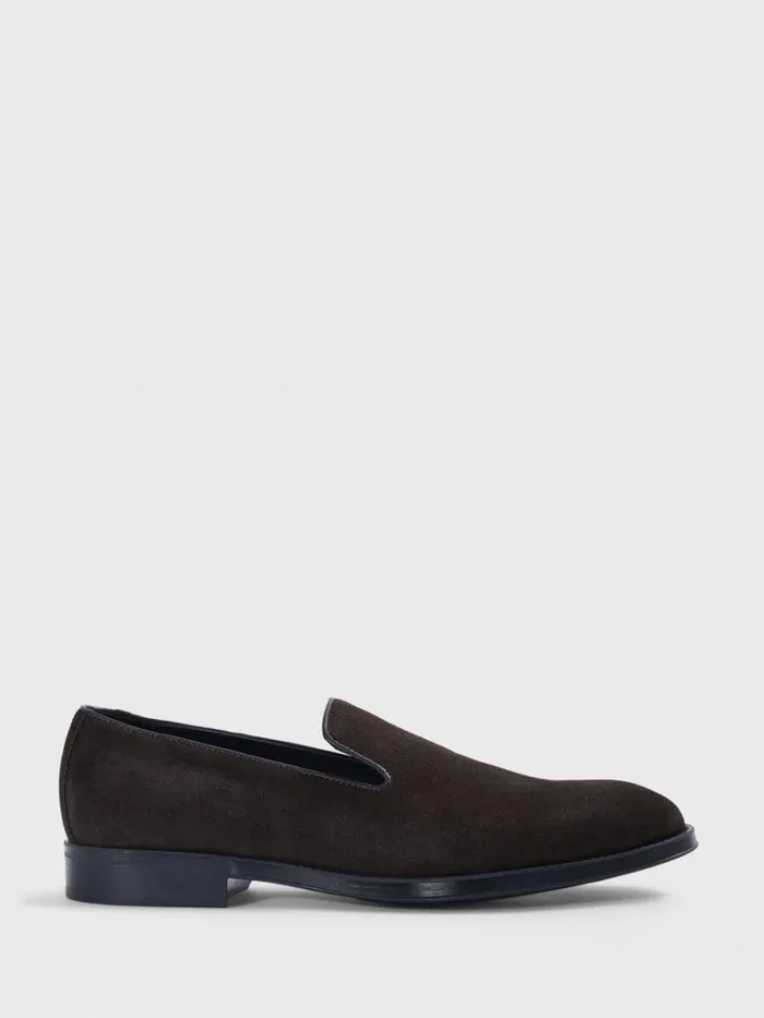 Loafers Mens Paul Stuart Crest Suede Venetian Loafer Black