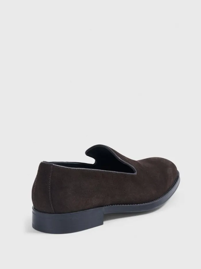 Loafers Mens Paul Stuart Crest Suede Venetian Loafer Black