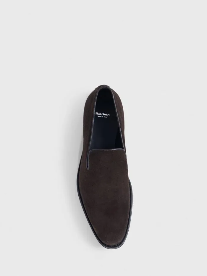 Loafers Mens Paul Stuart Crest Suede Venetian Loafer Black