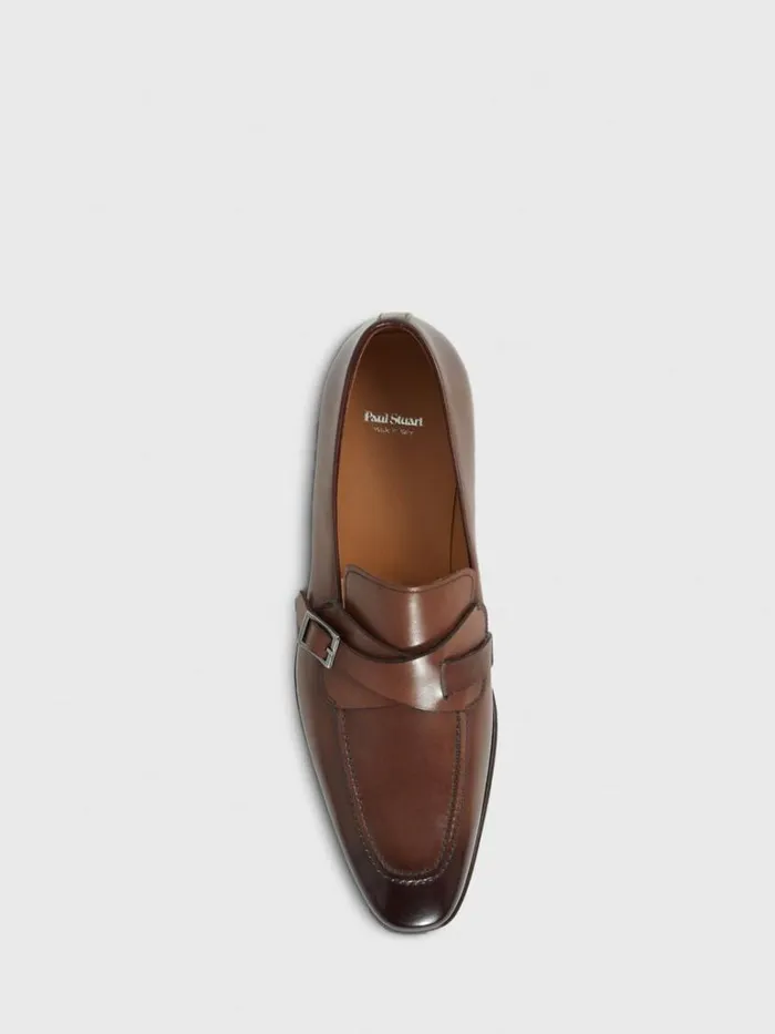 Loafers Mens Paul Stuart Gideon Single Monk Loafer Black Calf