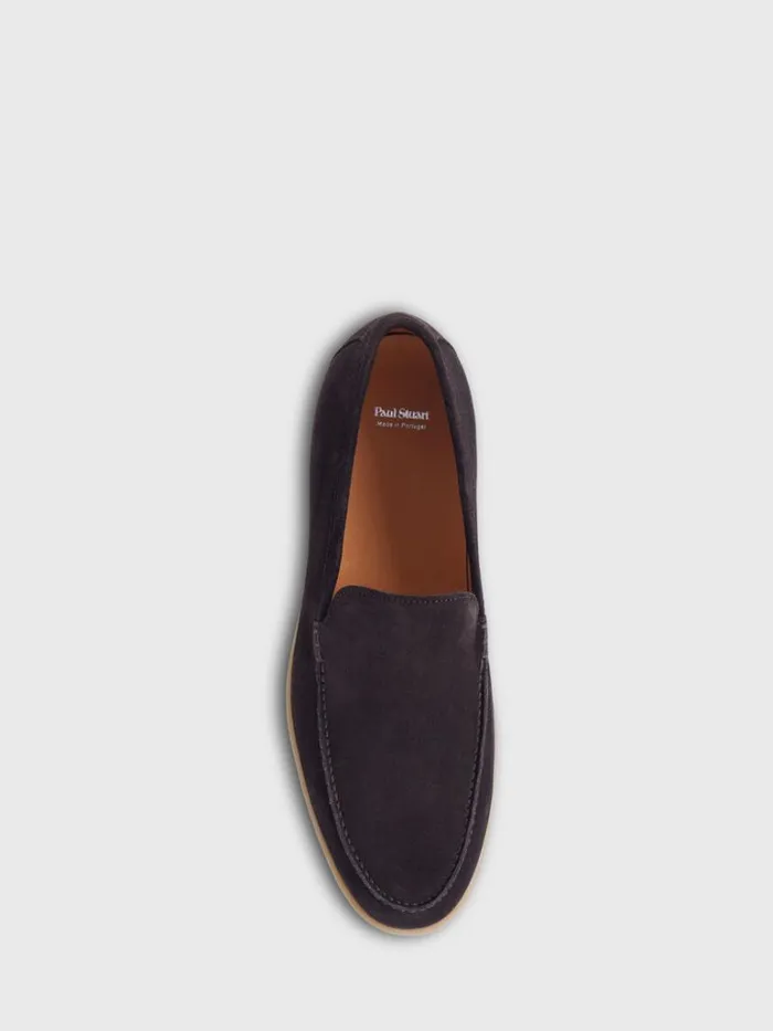 Loafers Mens Paul Stuart Harvey Suede Venetian Slip On Dark Brown
