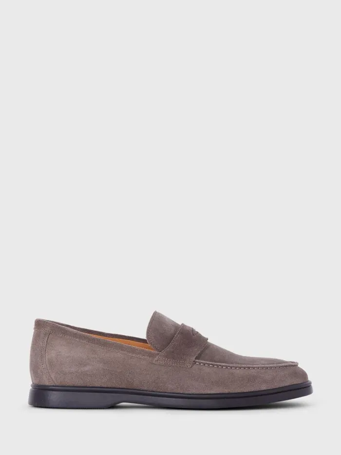 Loafers Mens Paul Stuart Hugo Suede Penny Loafer Cognac