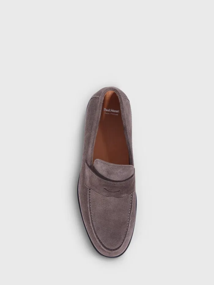 Loafers Mens Paul Stuart Hugo Suede Penny Loafer Cognac