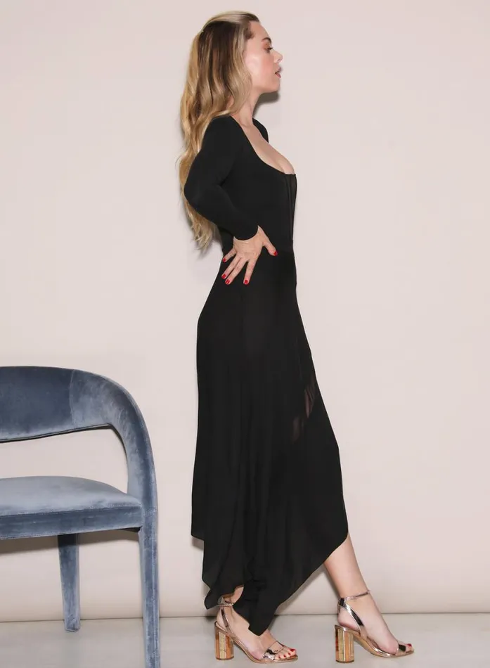 Long Sleeve Clothing Fleur Du Mal Long Sleeve Jersey Bodysuit Black