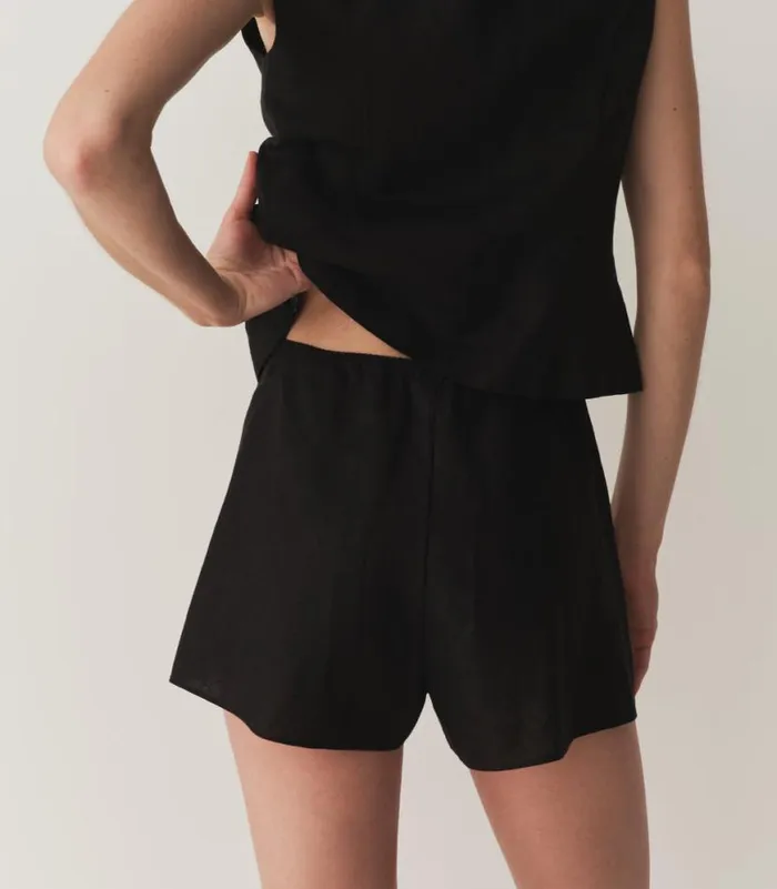 LOREN LINEN SHORT Black Shop DEN Pants and Shorts
