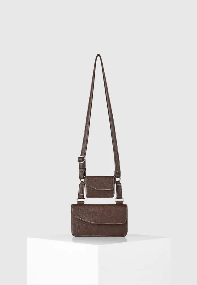 Manire De Voir Bags Manire De Voir Man Monet Duo Crossbody Bag 8211 Brown