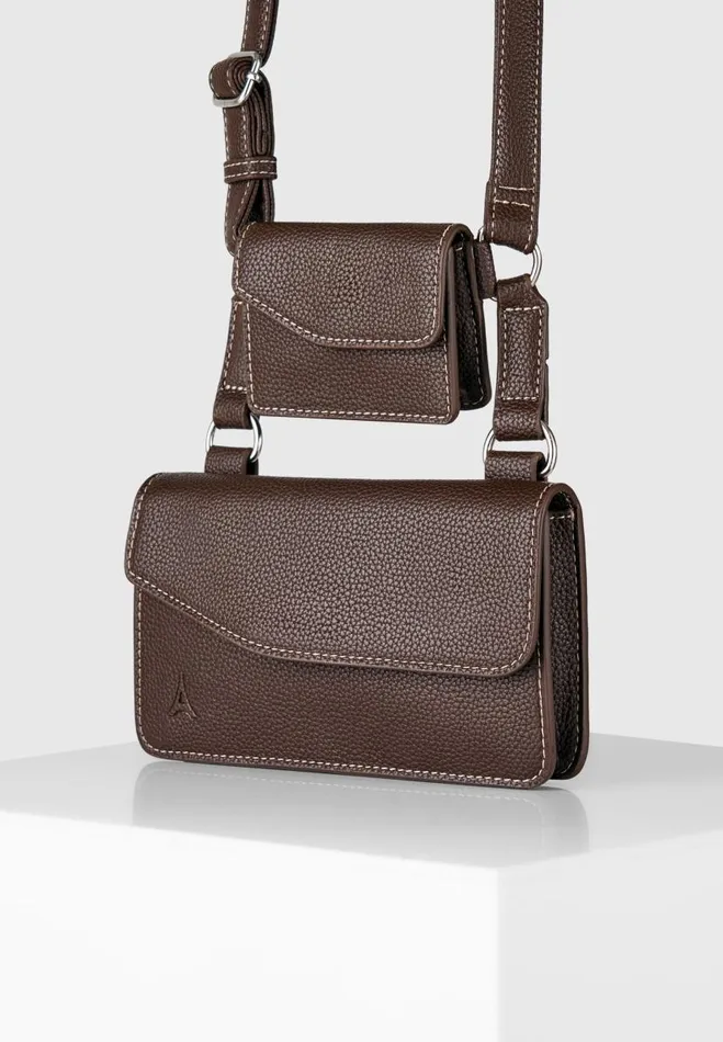 Manire De Voir Bags Manire De Voir Man Monet Duo Crossbody Bag 8211 Brown