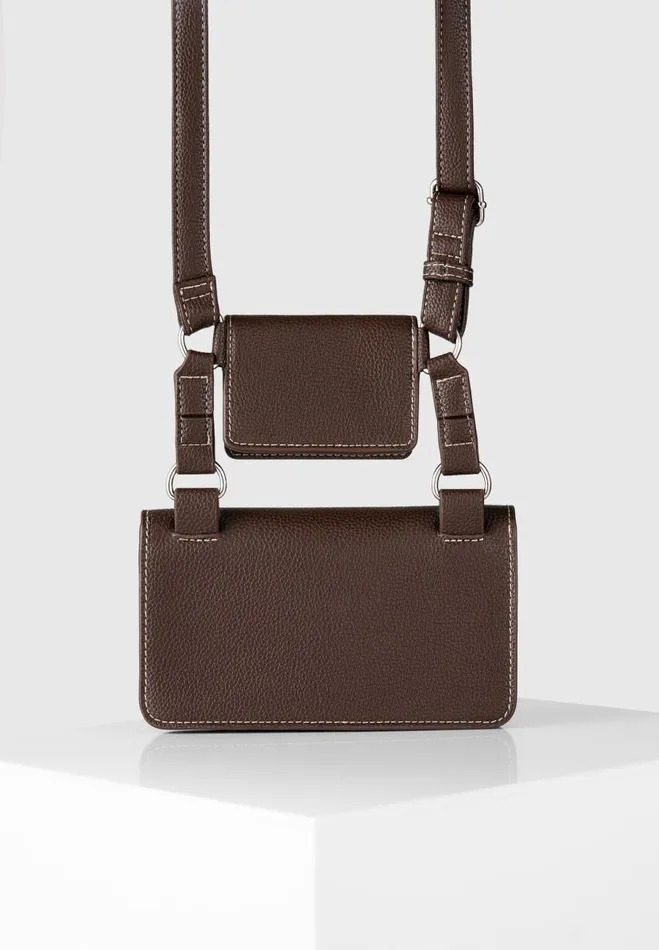 Manire De Voir Bags Manire De Voir Man Monet Duo Crossbody Bag 8211 Brown
