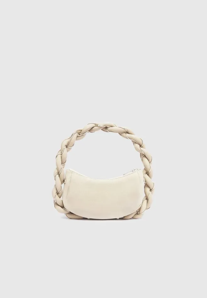 Manire De Voir Bags Manire De Voir Woman Chain Plaited Rope Handbag 8211 Beige