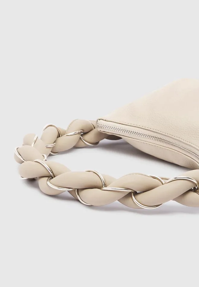 Manire De Voir Bags Manire De Voir Woman Chain Plaited Rope Handbag 8211 Beige