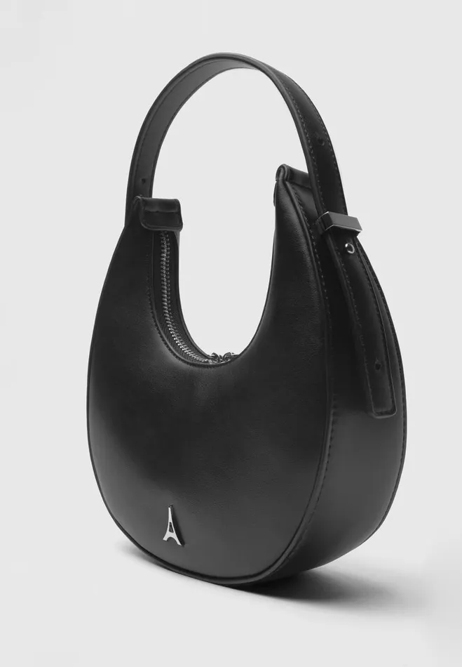 Manire De Voir Bags Manire De Voir Woman Round Vegan Leather Bag 8211 Black