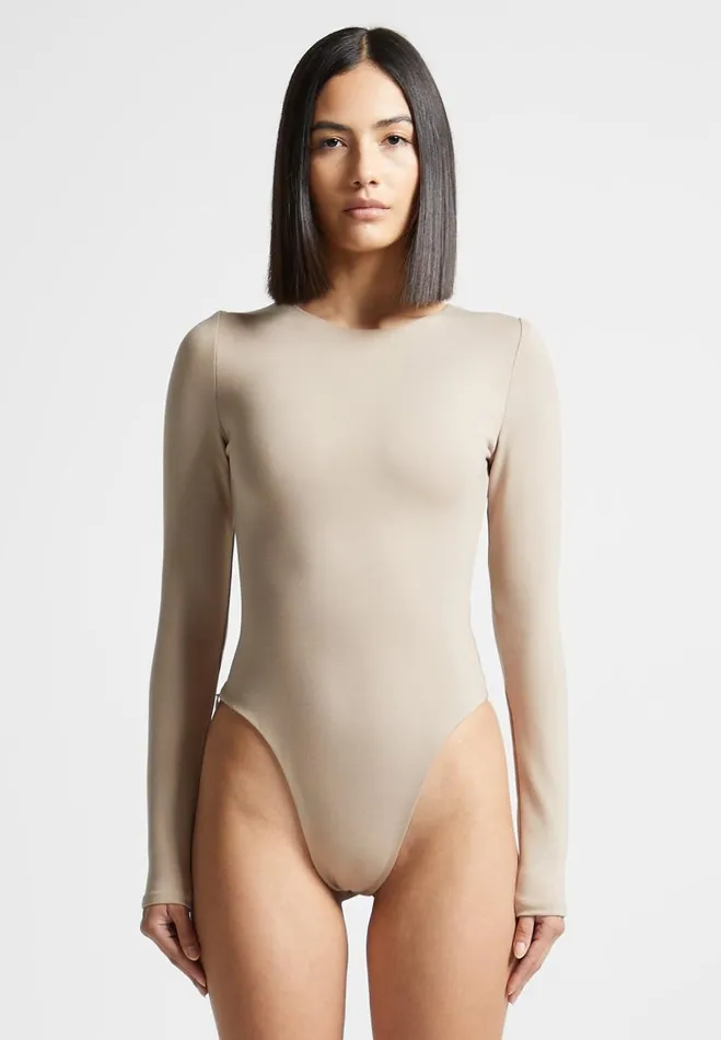 Manire De Voir Bodysuits Manire De Voir Woman ternelle Long Sleeve Bodysuit 8211 Beige Manire De Voir Bodysuits Manire De Voir Woman ternelle Long Sleeve Bodysuit 8211 Beige