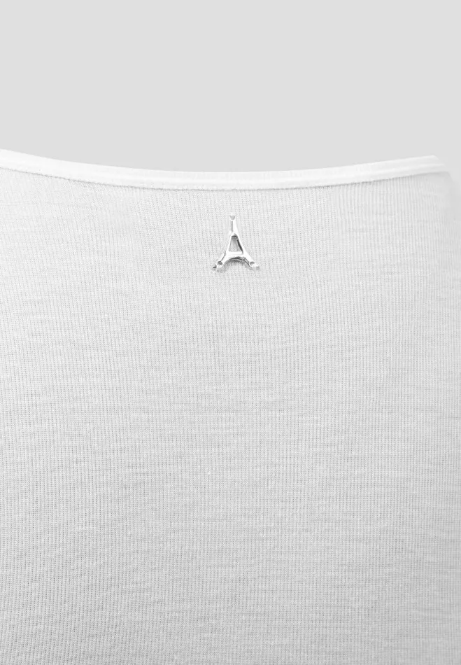 Manire De Voir Bodysuits Manire De Voir Woman ternelle Sheer Long Sleeve Bodysuit 8211 White