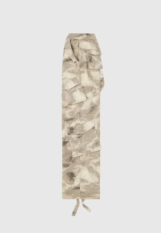 Manire De Voir Cargo Pants and Joggers Manire De Voir Woman High Waisted Camo Cargo Pants 8211 Beige