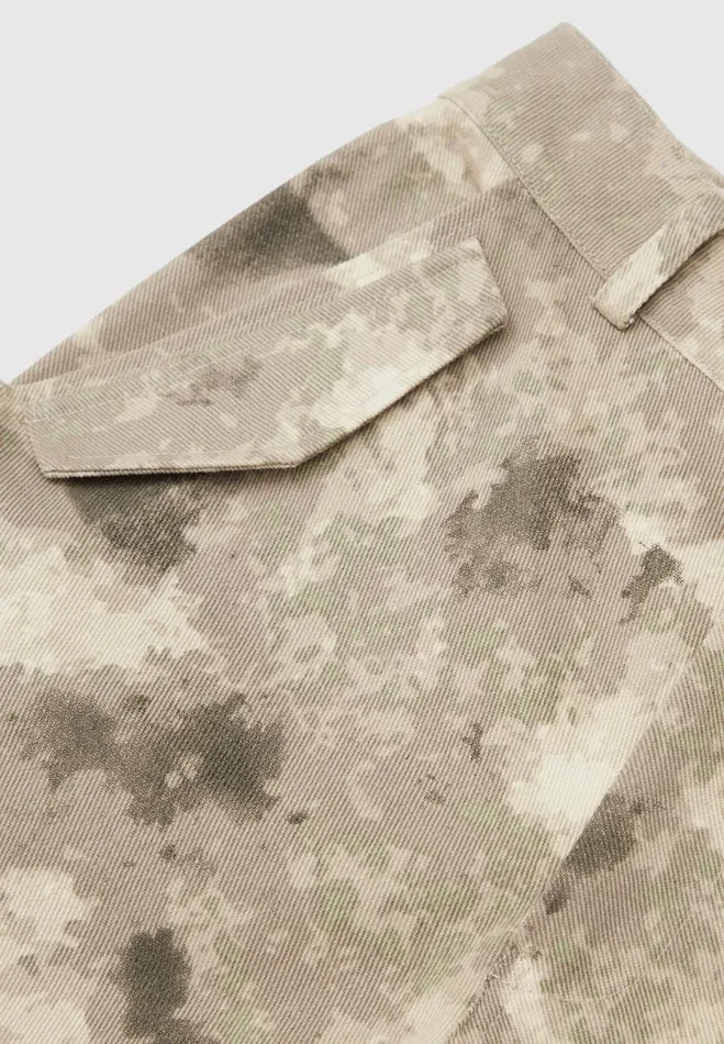 Manire De Voir Cargo Pants and Joggers Manire De Voir Woman High Waisted Camo Cargo Pants 8211 Beige