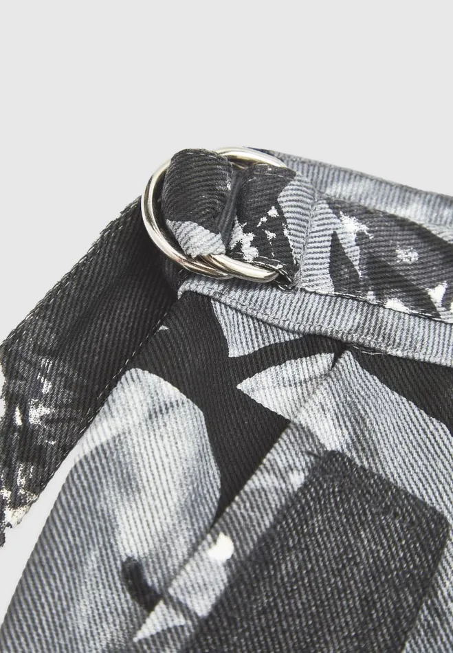 Manire De Voir Cargo Pants and Joggers Manire De Voir Woman Mid Rise Camo And Denim Cargo Pants 8211 Grey