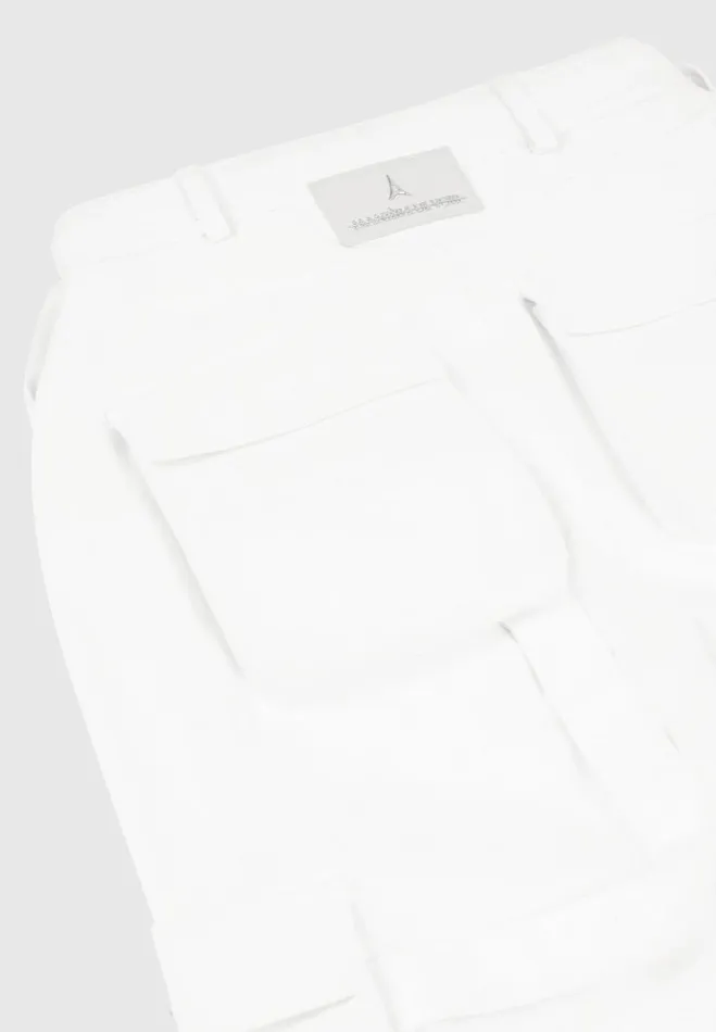 Manire De Voir Cargo Pants and Joggers Manire De Voir Woman Mid Rise Cargo Pants 8211 White