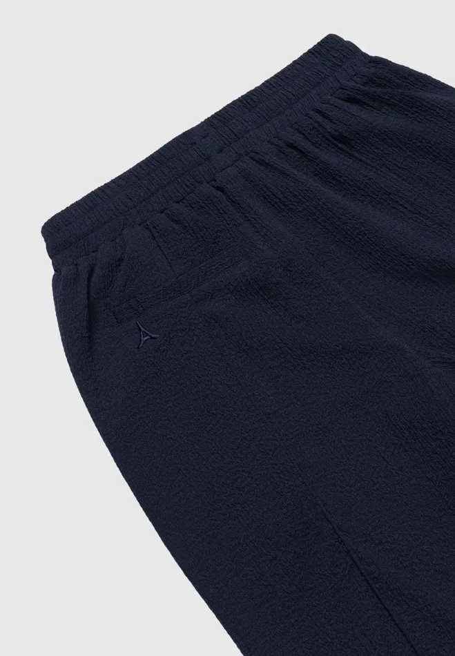 Manire De Voir Casual CoOrds Manire De Voir Man Seersucker Tapered Trousers 8211 Navy