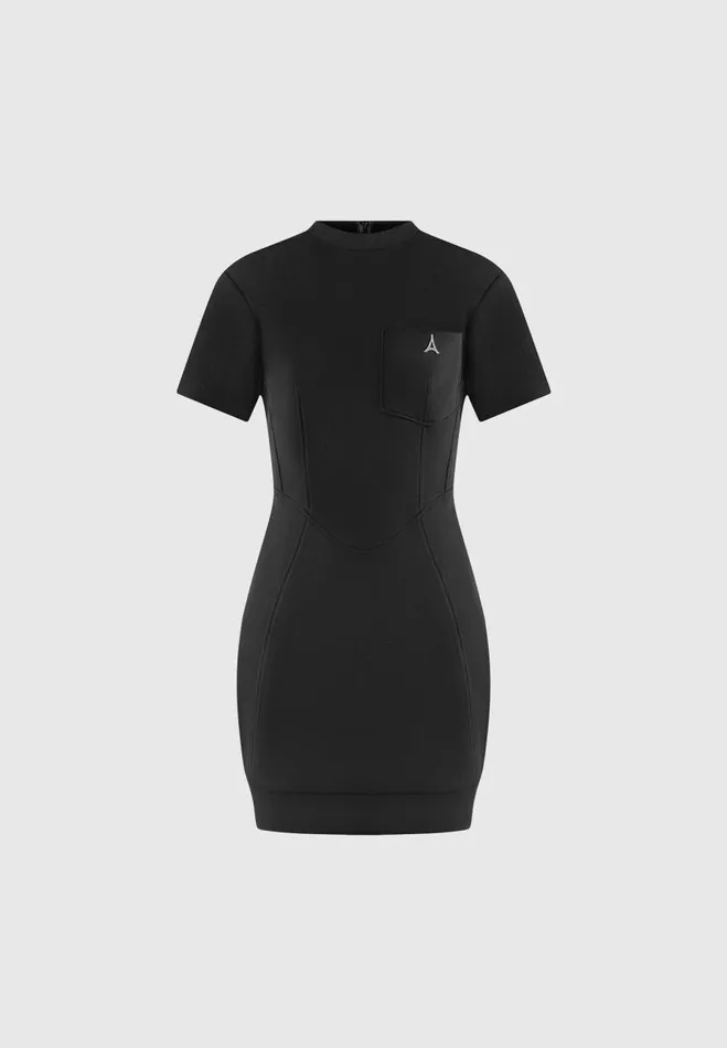 Manire De Voir Dresses Manire De Voir Woman Corset TShirt Dress 8211 Black